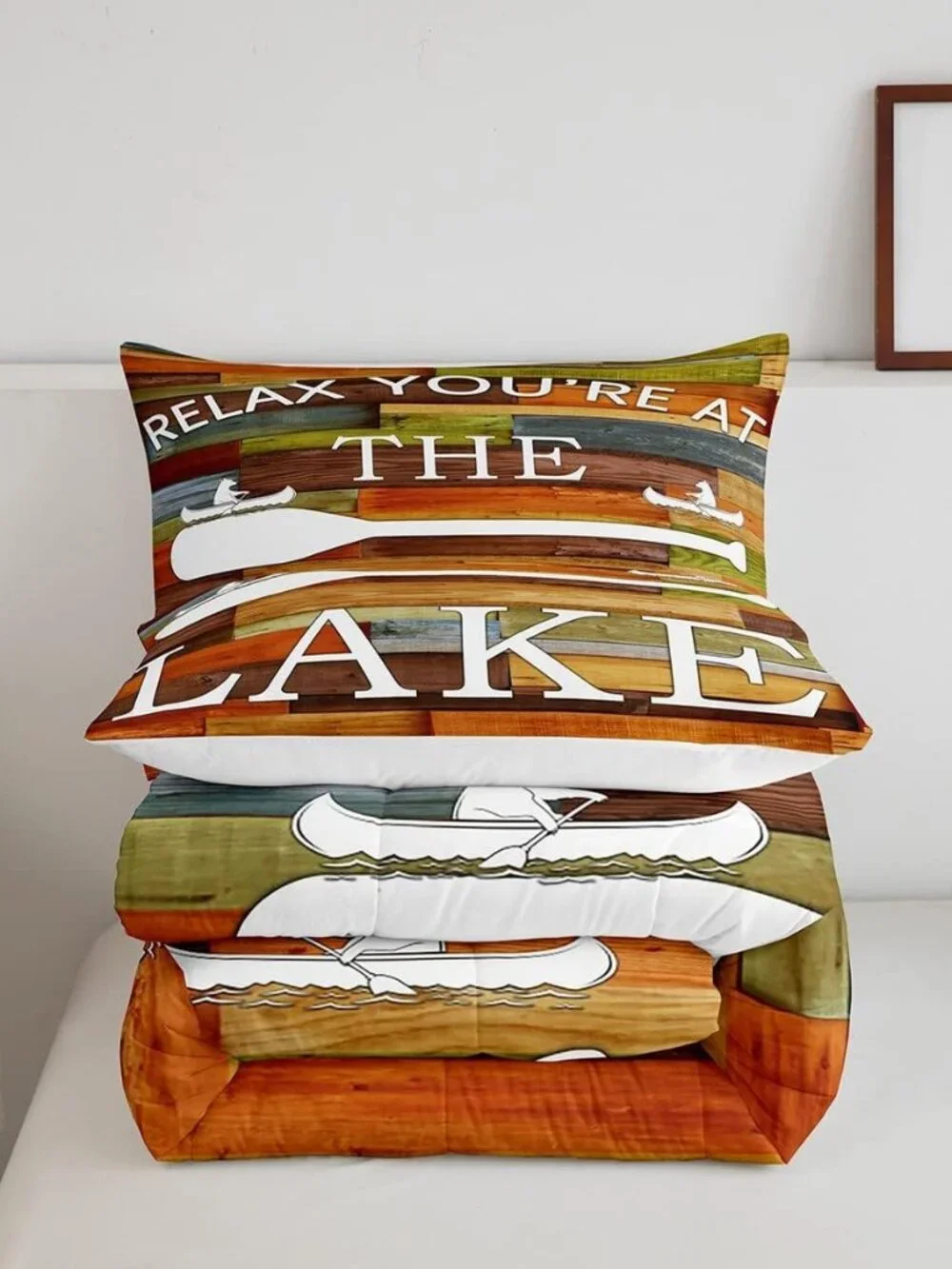 Lake House Comforter Set Queen Size Rustic Farmhouse Bedding Set for Kids Boys G
